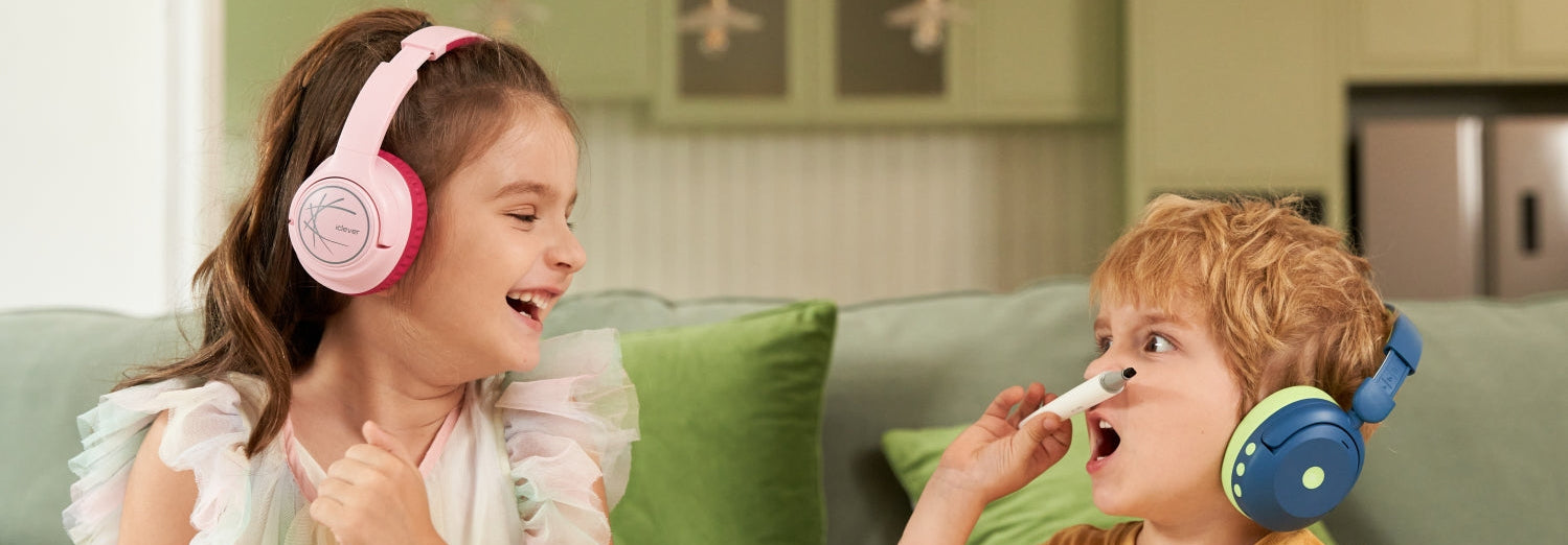 These volume-limited kids headphones are designed for safety and comfort, making them ideal for school and travel.