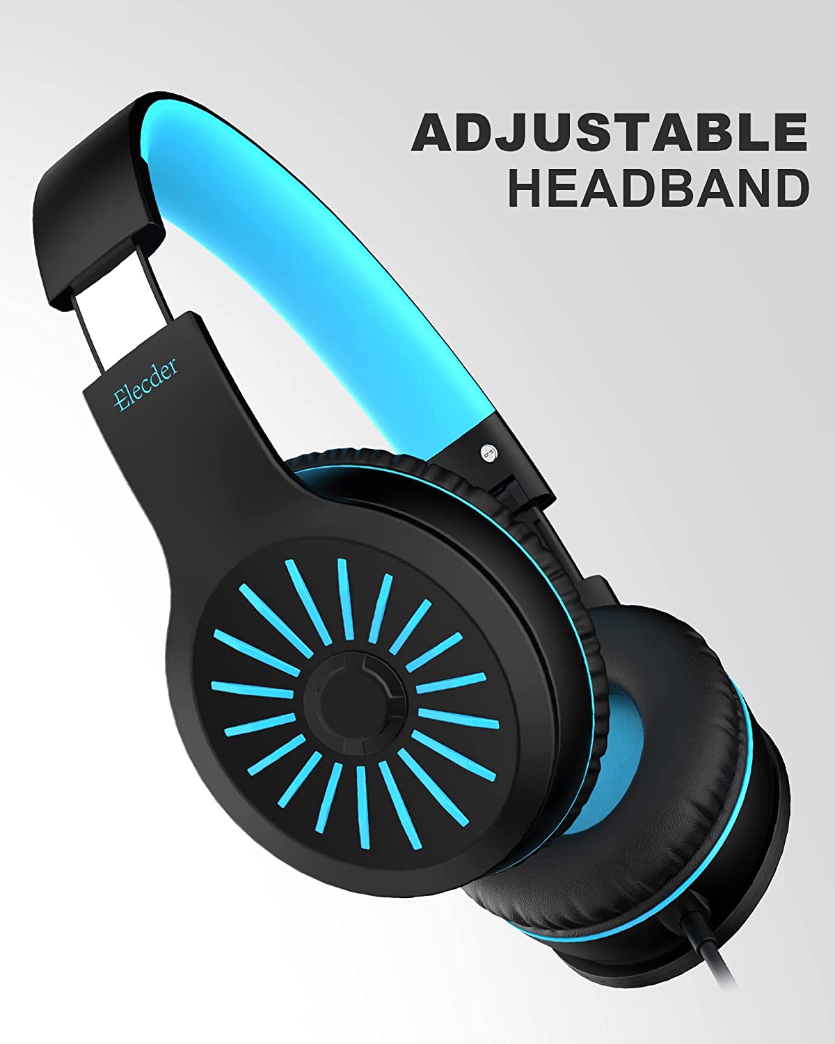 Elecder i45 On-Ear Headphones with Microphone for Kids and Adults 4 colors